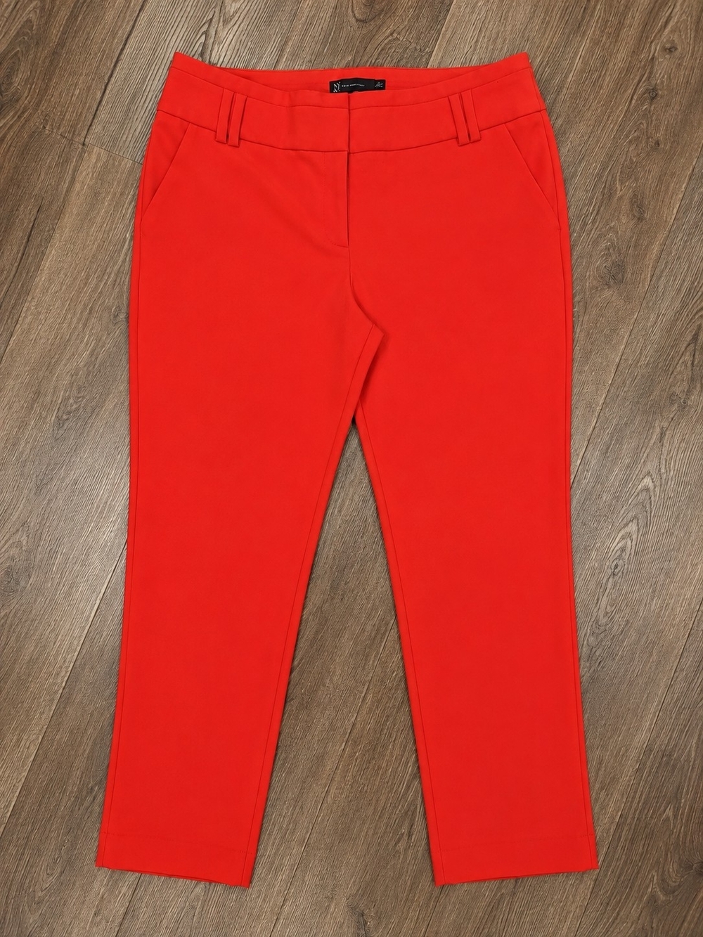 New York & Company Essential Stretch Mid-Rise Slim-Leg Ankle Pant Vibrant Red